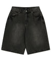 Mahagrid Mud Washing Denim Short