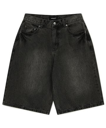 Mahagrid Mud Washing Denim Short