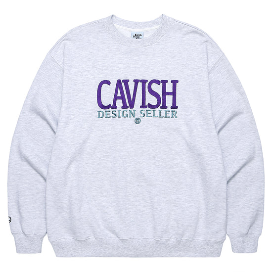 Cavish SERIF EMBROIDERY SWEATSHIRT [LIGHT GREY]