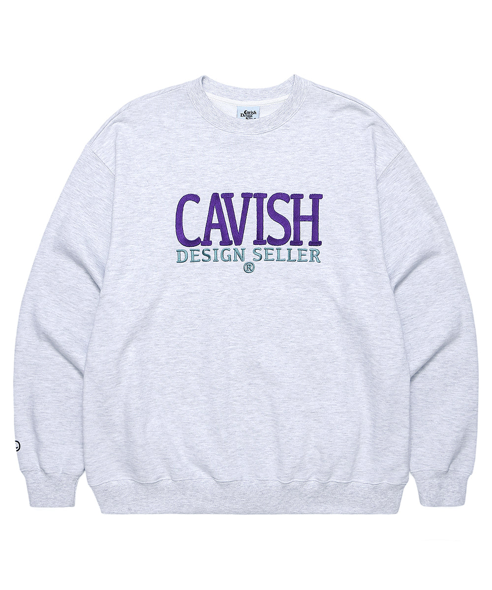 Cavish SERIF EMBROIDERY SWEATSHIRT [LIGHT GREY]