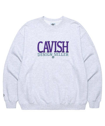 Cavish SERIF EMBROIDERY SWEATSHIRT [LIGHT GREY]