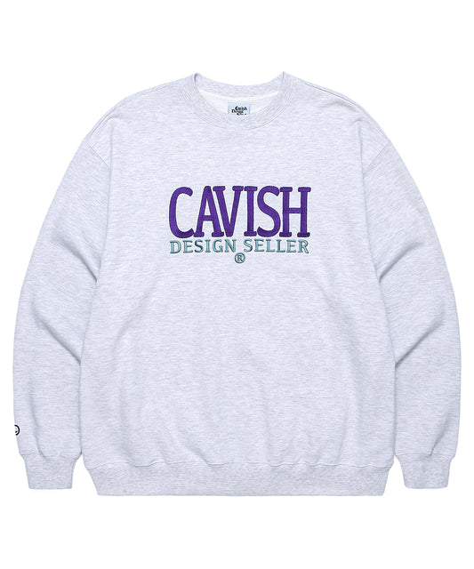 Cavish SERIF EMBROIDERY SWEATSHIRT [LIGHT GREY]