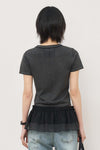 General Idea WOMAN Stripe Crew Neck Half Knit