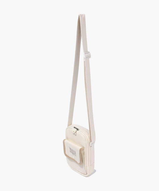 Marithé François Girbaud Kids Flap Pocket Corduroy Cross Bag Ivory