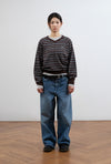 Nice Ghost Club Multi Stripe 3 Star V Neck Knit