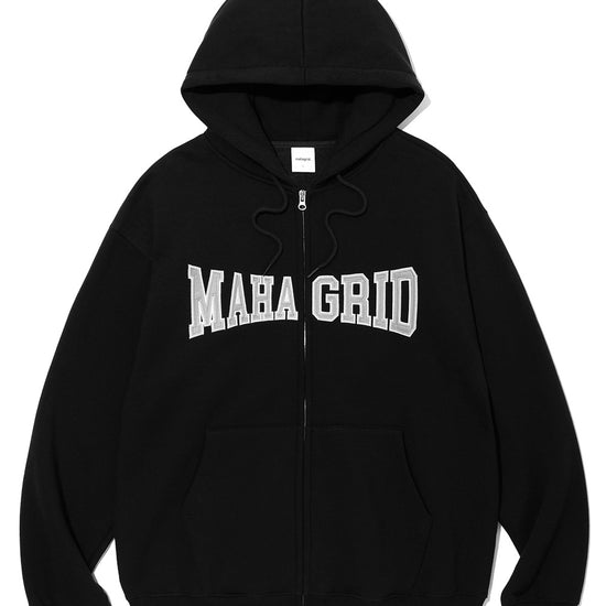 Mahagrid Applique Zip Up Hoodie