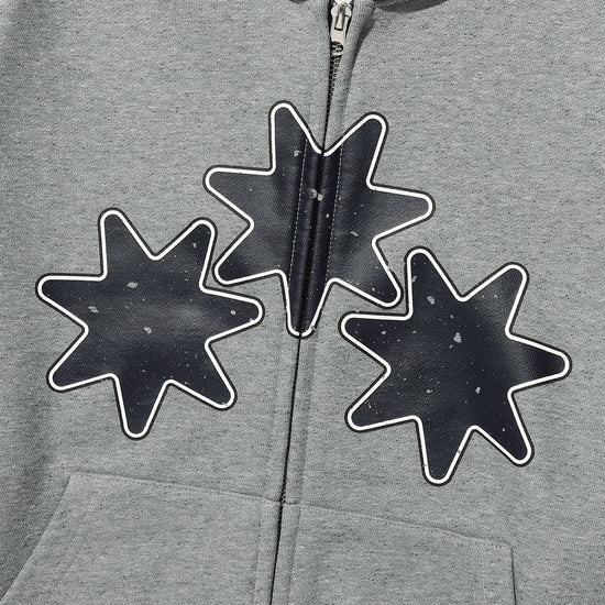Nice Ghost Club Religious Symbols Hoodie Zip Up [Grey]