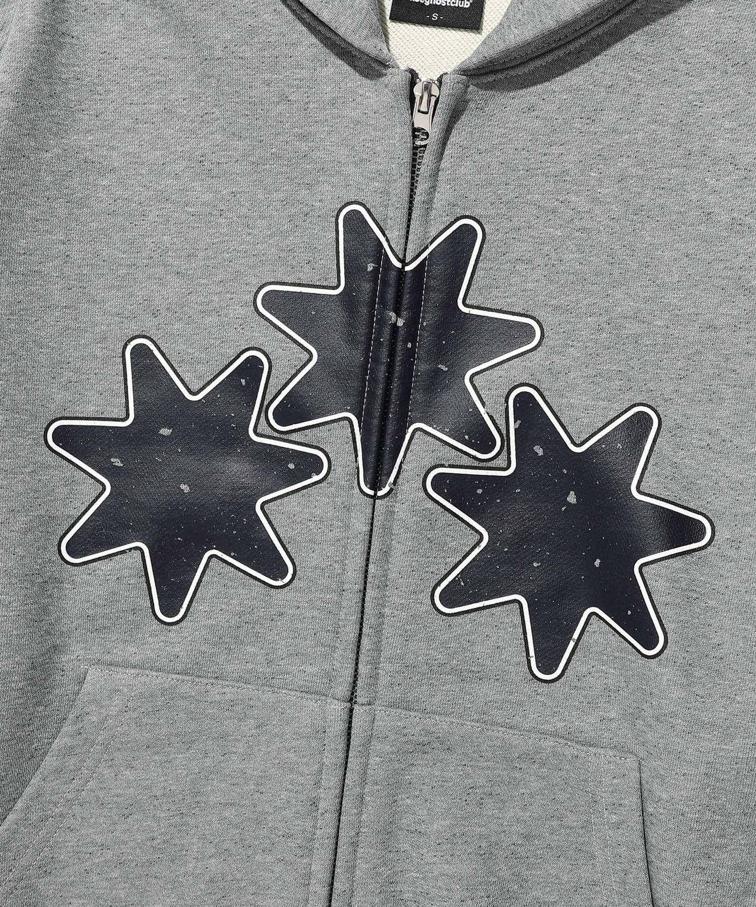 Nice Ghost Club Religious Symbols Hoodie Zip Up [Grey]