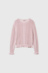 General Idea WOMAN Boucle Punching Ruffle Cardigan