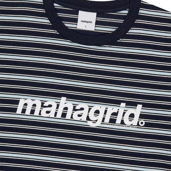 Mahagrid Stripe Basic Logo Tee