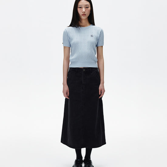 Mahagrid Cable Half Sleeve Knit