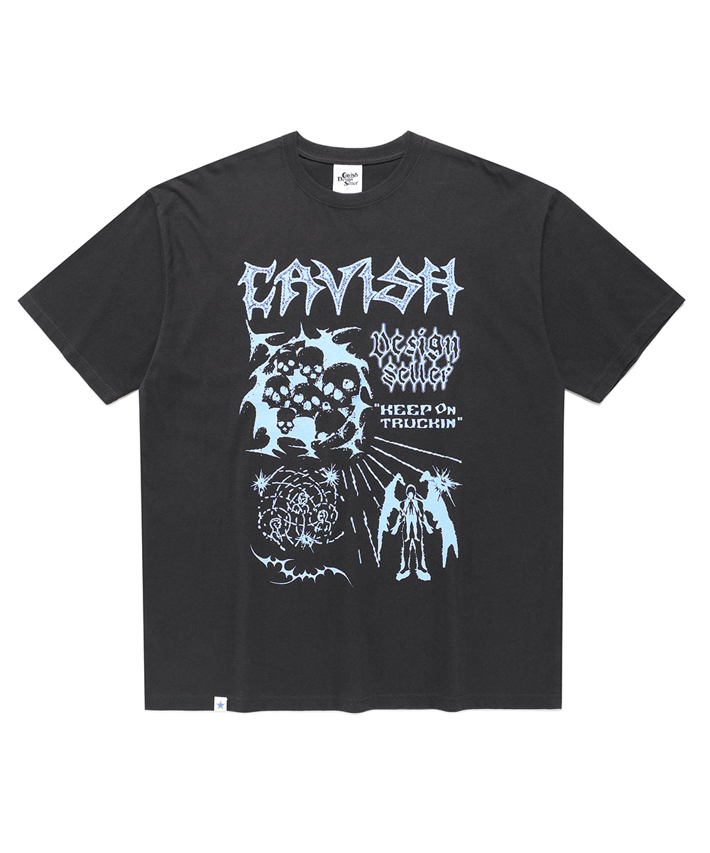 Cavish TRUCKIN SHORT SLEEVE TEE [CHARCOAL]