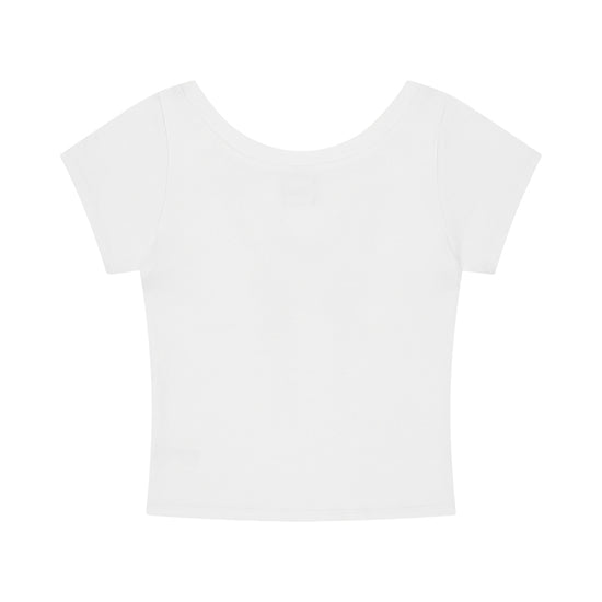Mahagrid Butterfly Goth Wide Neck Crop Tee