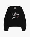 Marithé François Girbaud Kids Hand Writing Logo Crop Sweatshirt Light Pink