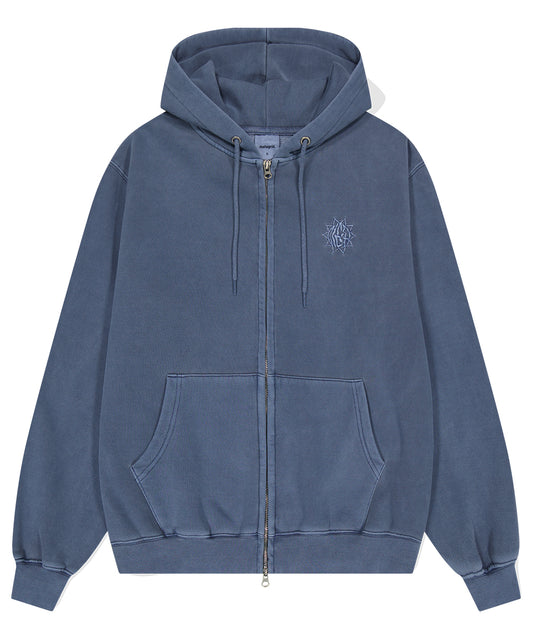 Mahagrid SUN LOGO PIGMENT ZIP UP HOODIE