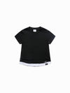 ADLV Woman Point Label Layered Short Sleeve T-Shirt