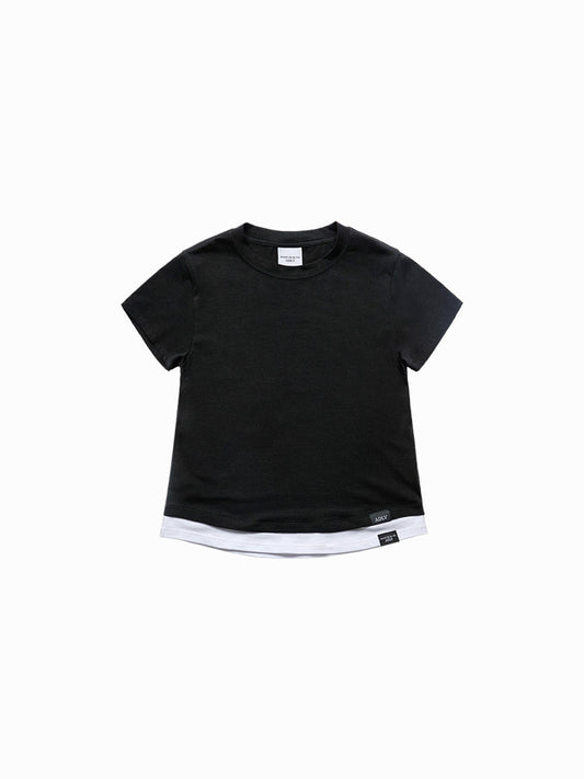 ADLV Woman Point Label Layered Short Sleeve T-Shirt
