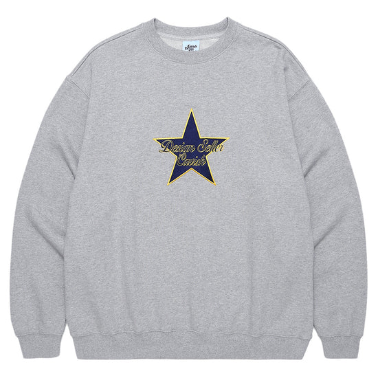 Cavish Star Logo Embroidery Sweatshirt in Grey