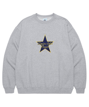 Cavish Star Logo Embroidery Sweatshirt in Grey