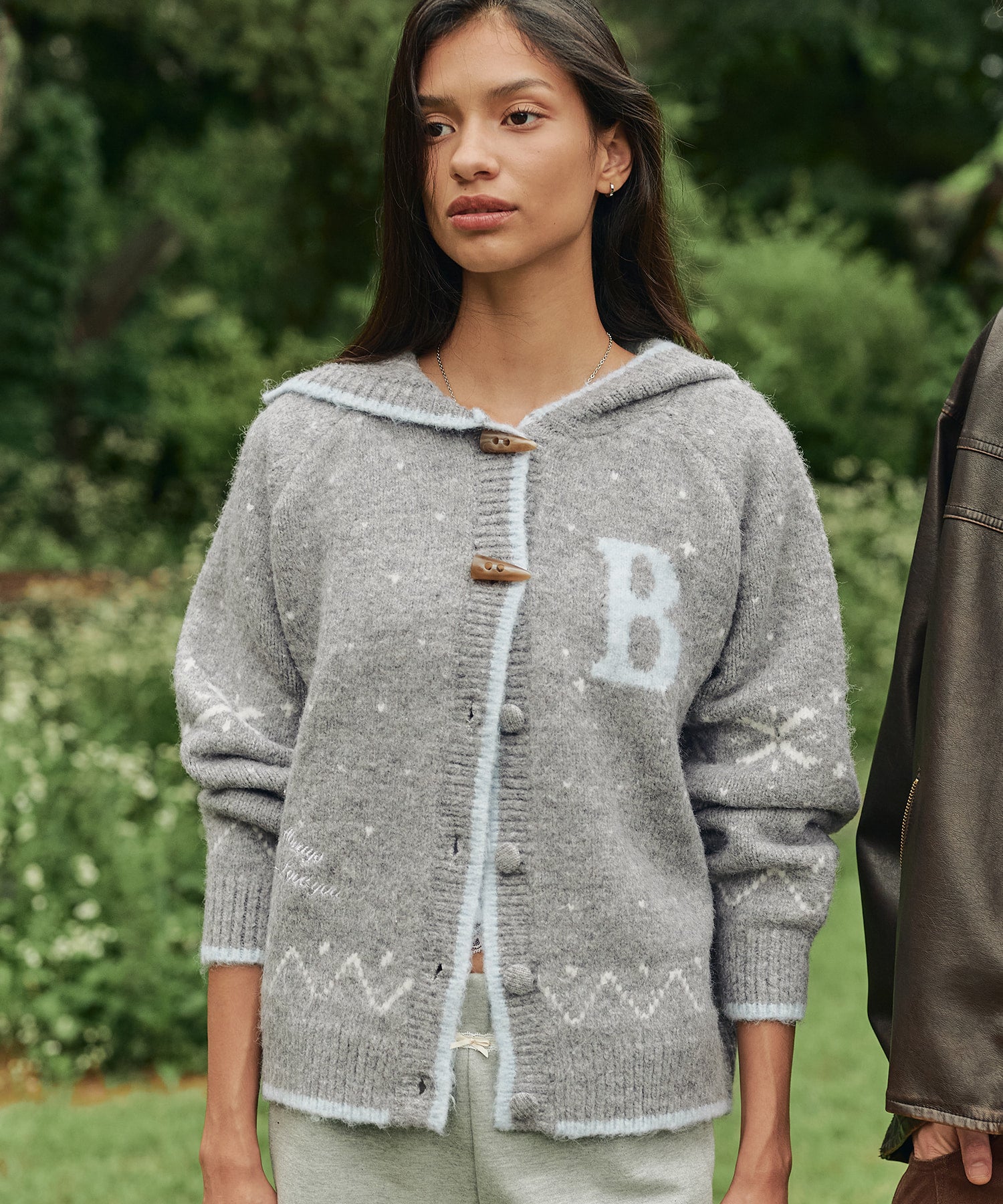 Bitter Cells Snowy Hood Cardigan