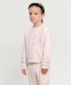 Marithé François Girbaud Kids Hand Writing Logo Crop Sweatshirt Light Pink