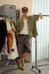 General Idea MAN Open Collar Half Shirt