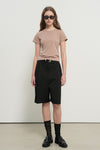 General Idea WOMAN Pleated Bermuda Slacks