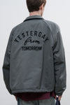 General Idea Unisex Fleece-Lined Coach Jacket [Charcoal]