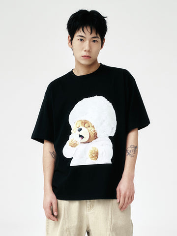 ADLV AC Bear Baby Face Snow Short Sleeve T-Shirt
