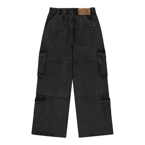 Mahagrid Wide Cargo Denim Pant