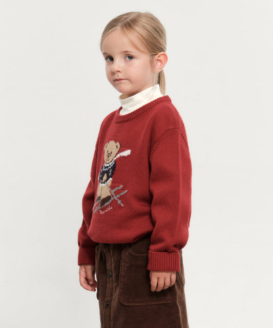 Marithé François Girbaud Kids Ski Bear Knit Pullover
