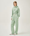 Marithé François Girbaud OUTLINE CLASSIC LOGO DYEING TUCK WIDE SWEAT PANTS mint