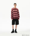 Mahagrid Hairy Stripe Knit Sweater