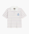 Marithé François Girbaud W STRIPE SLIM CROP COLLAR TEE