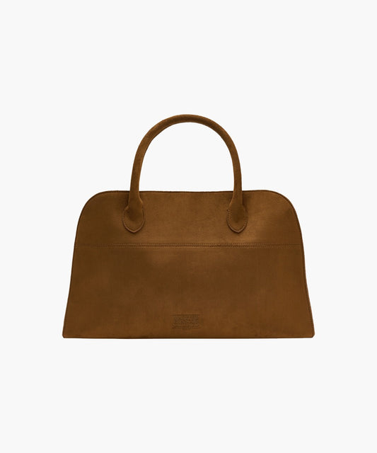 Marithé François Girbaud Classic Logo Suede Tote Bag