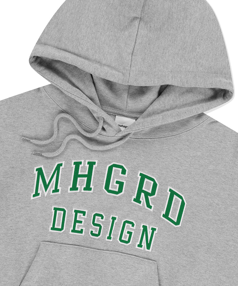 Mahagrid MHGRD APPLIQUE CROP HOODIE [GREY]