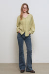 General Idea WOMAN Summer Loose Fit Raglan Pintuck Blouse