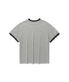 Nice Ghost Club [5/26 M size pre-order] Check 3Star Basic Ringer Tee [Grey]