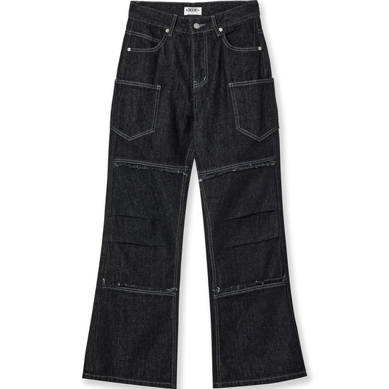 AEAE Raw Edge Flare Jeans Black