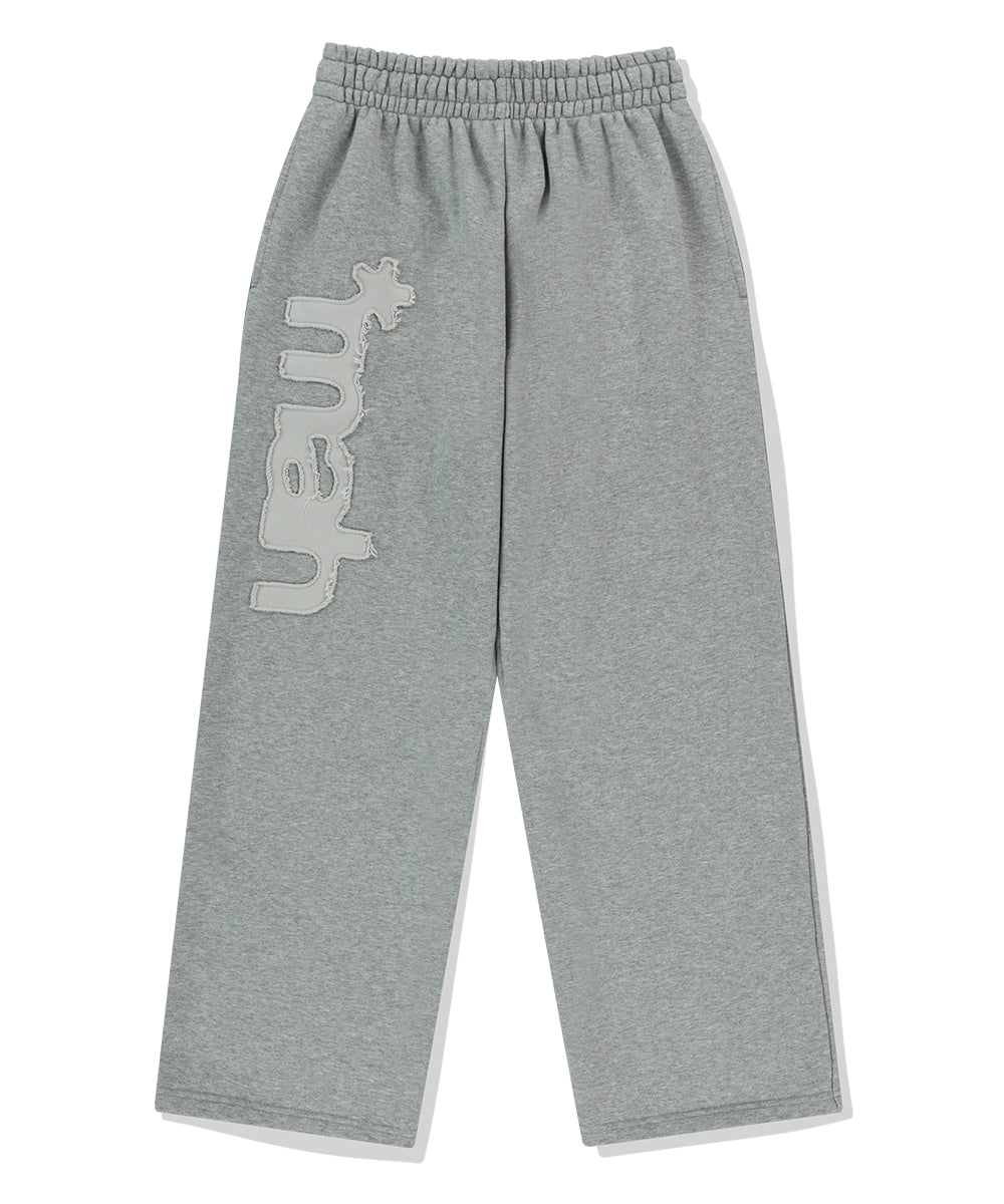 Mahagrid mah CUT OFF APPLIQUE SWEATPANT