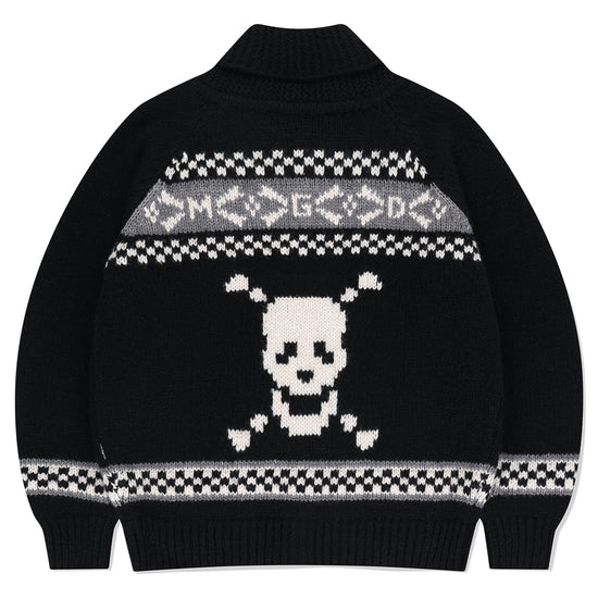 Mahagrid Skull Cowichan Knit Sweater