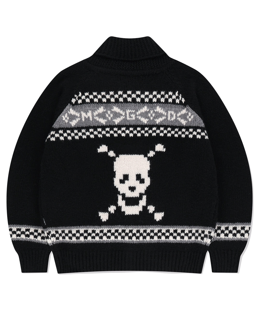 Mahagrid Skull Cowichan Knit Sweater