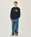 Marithé François Girbaud DOODLE CLASSIC LOGO LONG SLEEVE TEE HEATHER GRAY