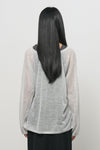 General Idea WOMAN Sheer Neck String Knit Pullover