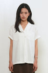 General Idea WOMAN Seersucker Collar Half Shirt