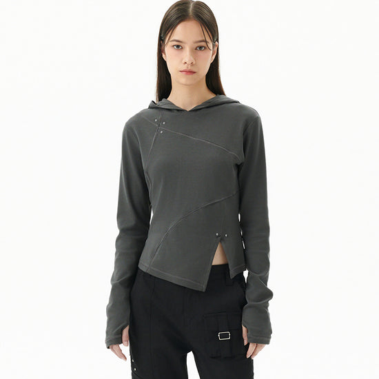 Mahagrid Curved Slim Hoodie