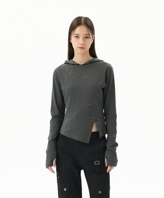 Mahagrid Curved Slim Hoodie