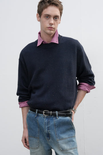 General Idea MAN Nepsa Crew Neck Pullover [NAVY]