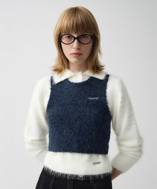 Marithé François Girbaud W LAYERED KNIT VEST