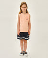 Marithé François Girbaud Kids Doodle Classic Logo Pocket Sleeveless Blue